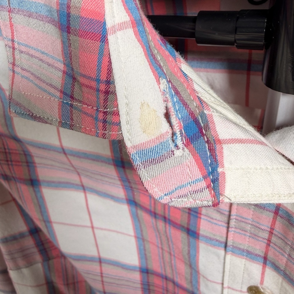Orvis Pink Plaid Flannel Women's XS Western Button Up Shirt - Picture 6 of 14